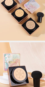 O'CHEAL Mushroom Cushion CC Cream Face Airy Coverage Long-lasting Moisturizing Waterproof Oil Control Concealer BB Cream Makeup