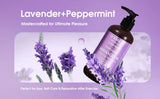 Lavender & Peppermint Infused Massage Body Oil - Warming & Moisturizing Formula for Men & Women, 10.2 Fl.Oz