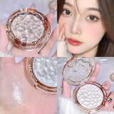 High gloss powder gloss glitter highlight contour palette natural gloss contour concealer lasting light