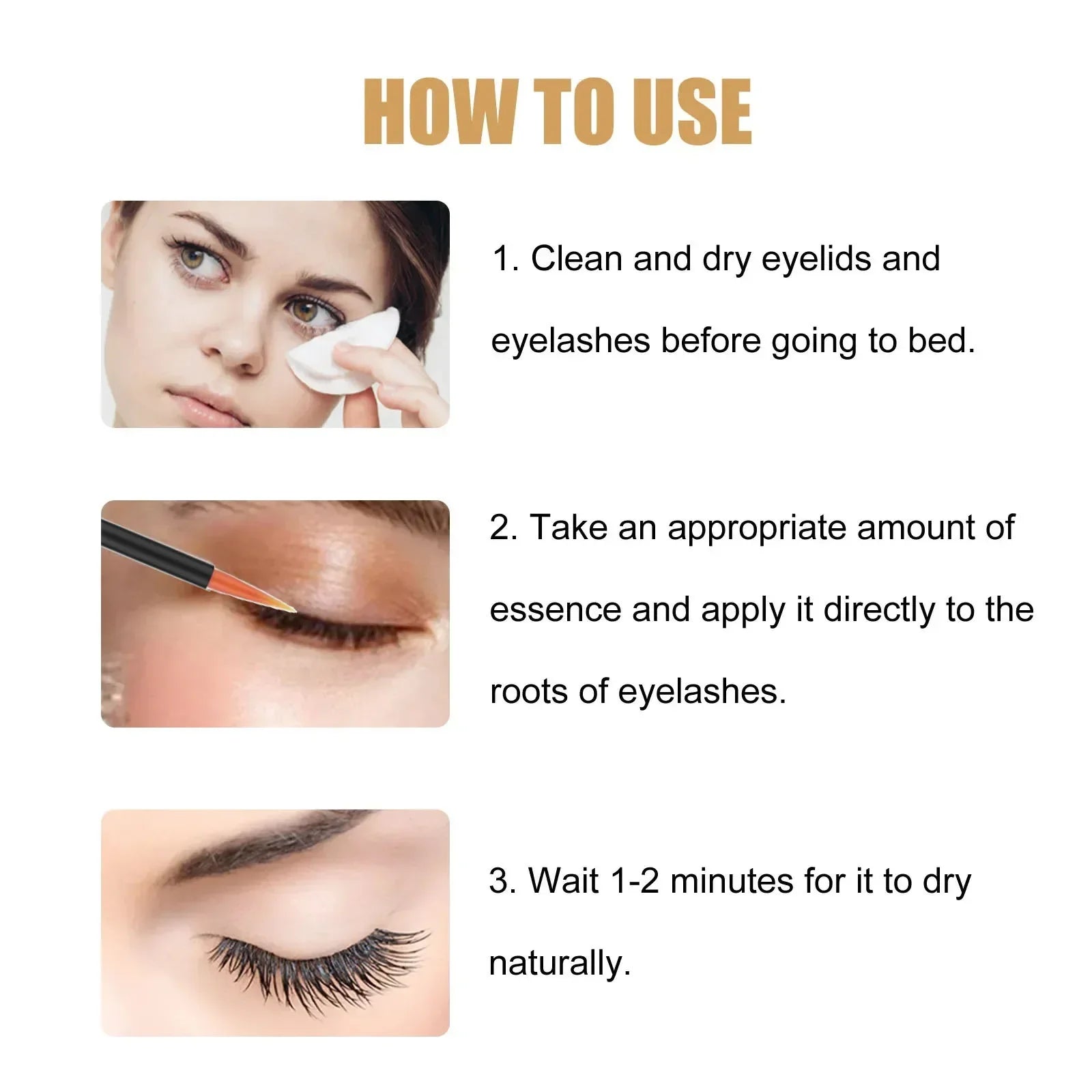 Fast Eyelash Growth Serum Natural Eyelashes Enhancer Longer Thicker Eyebrows Lift Essence Fuller Lashes Eye Care Korean Cosmetic