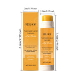Turmeric Lemon Lip Balm Natural Shea Butter Lip Treatment For Dark Melanin Remove Hydrating Vegan Pre-Makeup Base Lip Stick