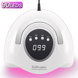DianaBeauty 380W Professional UV LED Nail Lamp For Quick Drying Gel Nail Polish 90LEDS Gel Drying Lamp With 4 Timer Setting