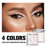 Long Lasting Matte highlights with eyeshadow tray - Shiny glitter for natural contours of all skin tones, orange and white