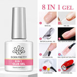 BORN PRETTY 10ml Base Gel Top Coat Rubber Gel Reinforcement Gel for Nails Tools Soak Off UV LED Nail Varnish Function Gel
