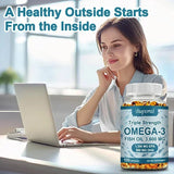 Omega 3 Fish Oil - Rich in EPA+DHA, Supports Joint, Brain and Eye Health, Enhances Immune Function, and  Antioxidant