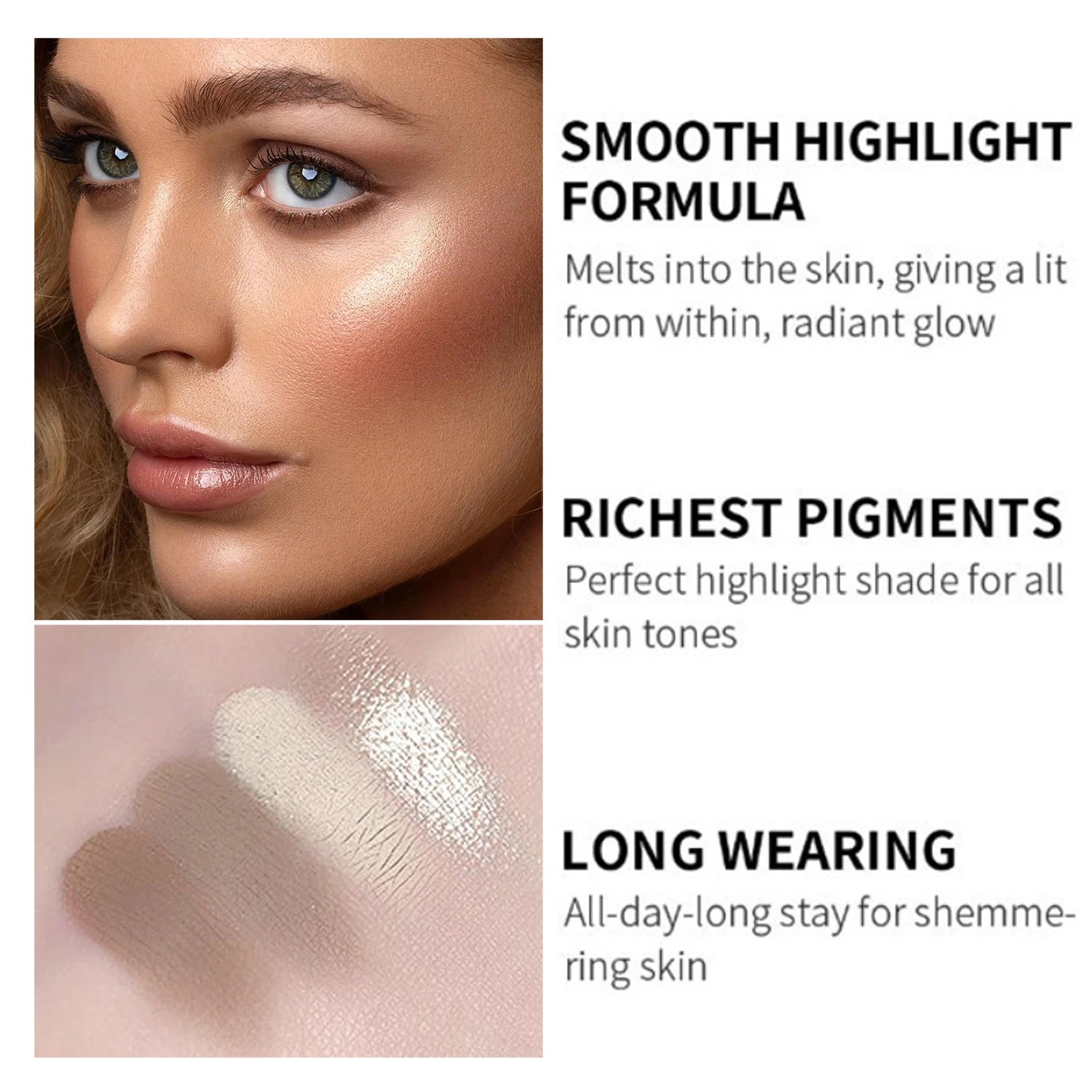 Three-dimensional facial four-color highlight contour palette,matte long-lasting brightening three-dimensional contour cosmetics