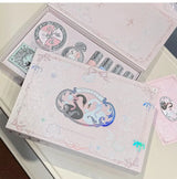 NICEKEY Pink Ballet Makeup Sets Include 4 Lip Mud,1 Blush,1 Pressed Powder,1 Eyes Palette,1 Contour Palette With Necklace Gift