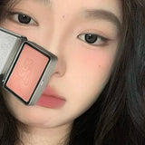BLACKNANA Square Iron Box Single Color Blush Cream Low Saturation Gray Pink Long-lasting Makeup Tender Rouge