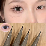 Waterproof liquid eyeliner 4 colors ultra fine tip long lasting Korean makeup easy for beginners black brown cold tea brown