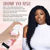 LOCKMIO 60ml Melting Spray Long Lasting Fast Drying Secure Hold Invisible Safety Ingredients Protect Scalp Skin Wig  Lace Front