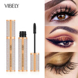 New 4D Silk Fiber Lash Mascara Waterproof VIBELY 3d Mascara For Eyelash Extension Black Thick Lengthening Eye Lashes Cosmetics