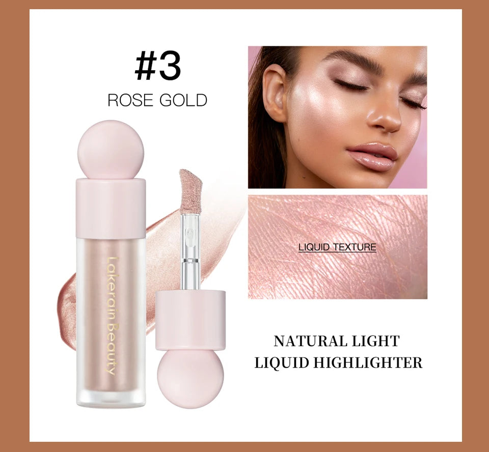 4Color Face Liquid Highlighter Bronzer Contouring Highlight Fluid Makeup Face Shimmer Shine High Lighter Iluminador Maquillaje