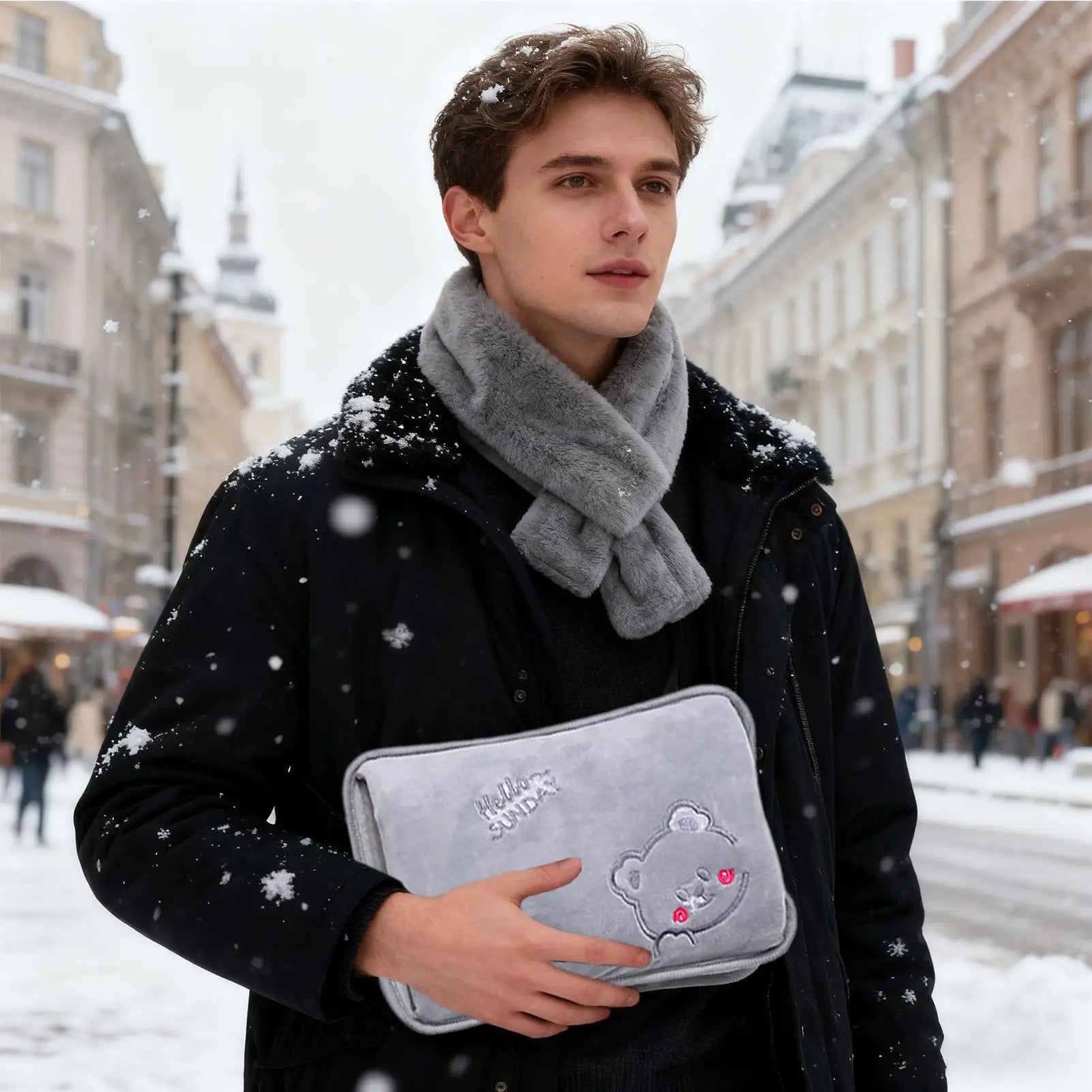 Rechargeable Electric Hot Water Bottle Hand Warmer Heat Pad for Period Cramps Muscle Pain Back Neck Shoulder Legs Home Office