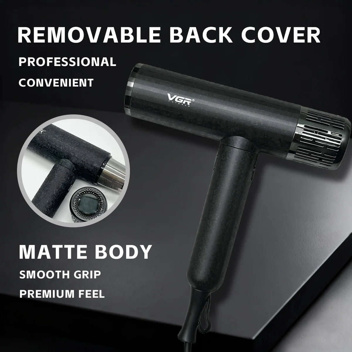 VGR Hair Dryer Professional Hot and Cold Adjustment 110000 RPM Blow Dryer Brushless Motor Hair Styling Blow Dryer Machine V-401