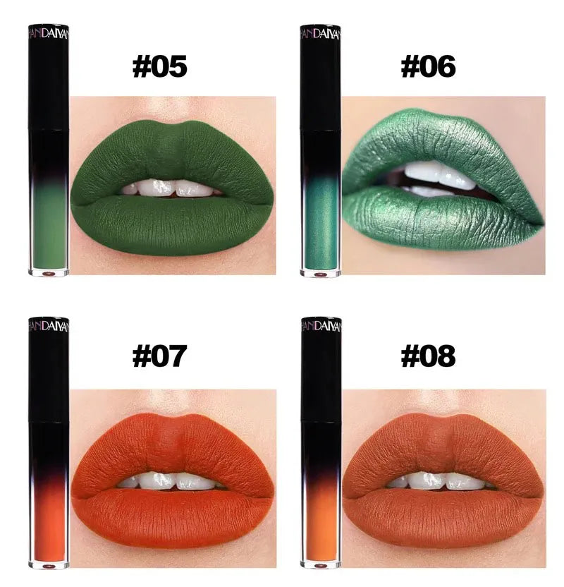 12 Color Halloween Dark Lip Gloss Matte Colorful Non Fade Liquid Lipstick Kit Waterproof Lasting Black Red Blue Velvet Lipsticks