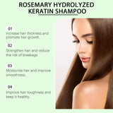 Rosemary Natural Shampoo Thickening & Strengthening Deep Nourishing Scalp Care Moisturizing Shampoo for Dry Damaged Hair Hair Home Use