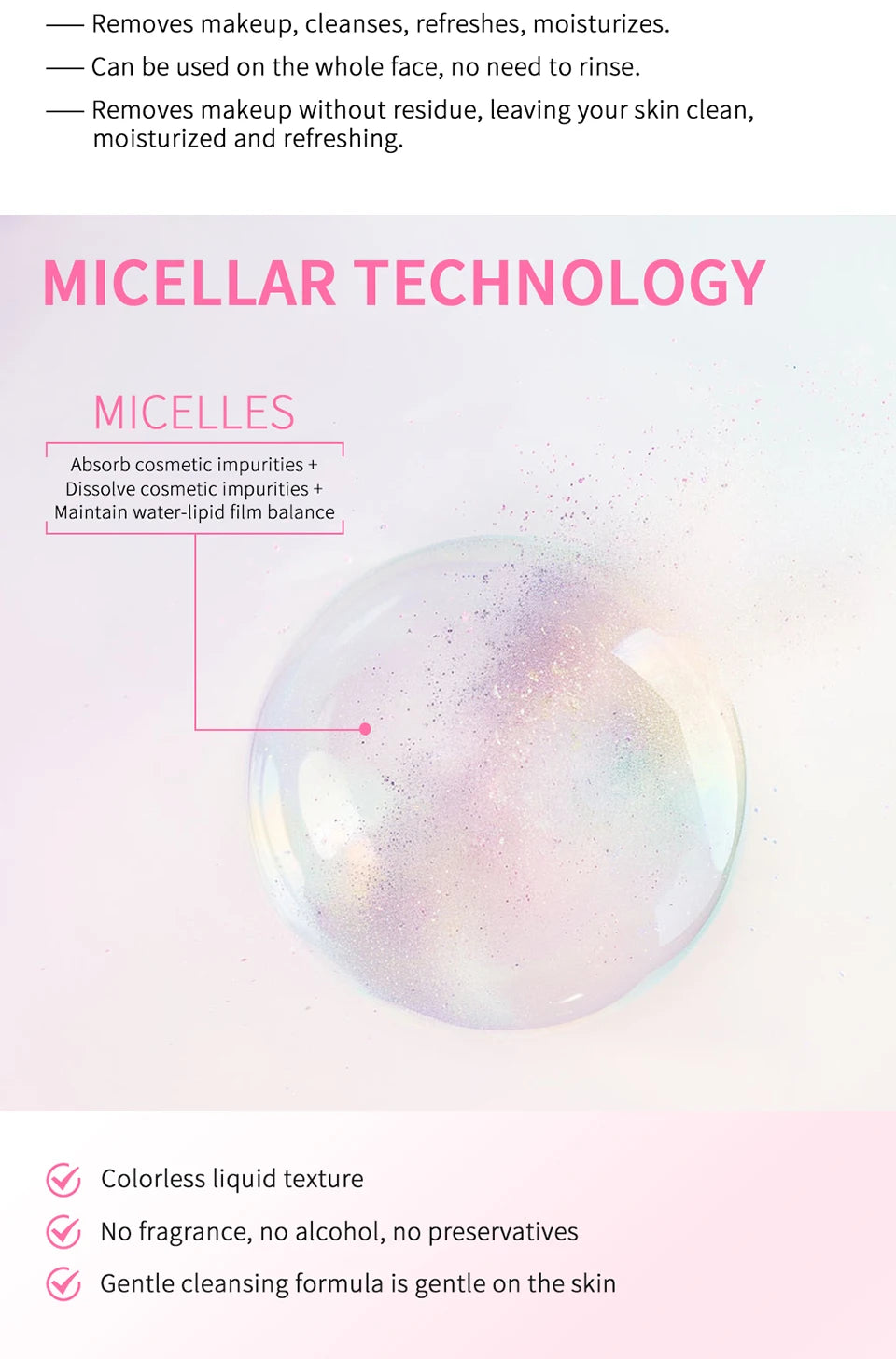 100ml Garnier Micellar Water Hydrating Facial Cleanser Deep Makeup Remover Cleaning Water Refresh Hydrate Cleansing Face Skin