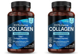 Marine Collagen Capsules for Women & Men, Type I Peptides with Hyaluronic Acid, Vitamin C & Biotin, Beauty Glow Nails, 60 Count
