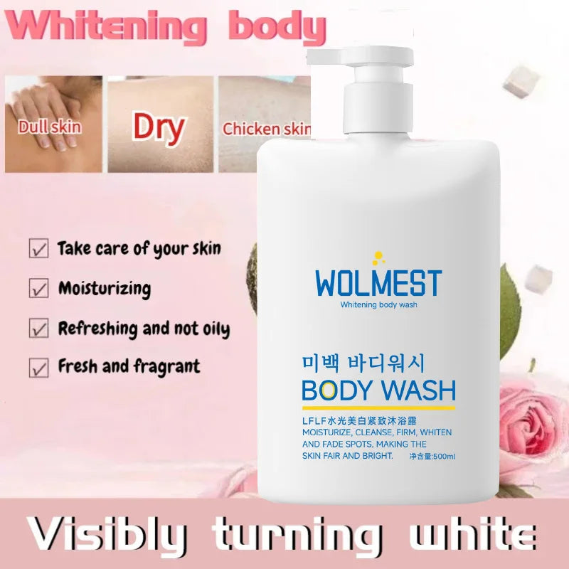 500ml Korean Whitening Body Wash Glow Recharge illuminates & Exfoliates skin with brightening