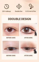 O'CHEAL Eyeliner Stamp Black Liquid Eyeliner Pen Waterproof Fast Dry Dual Head Eye Liner Pencil Make-up for Women Cosmetics Tool