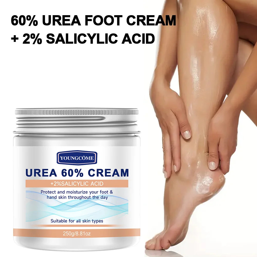 YOUNGCOME 60% Urea Cream+2% Salicylic Acid Moisturizing Foot Care Cream Can Moisturize Your Foot Improving Dryness and Roughness