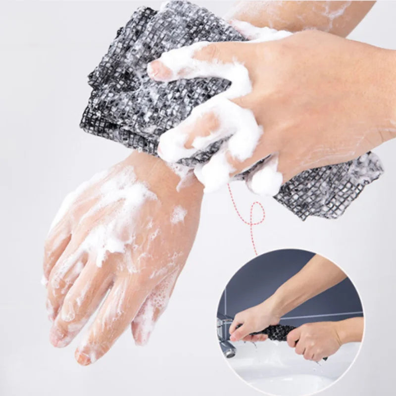 Japanese Nylon Exfoliating Back Rubbing Wash Cloth Body Scrub Towel Shower Sponge Bathroom Accessories