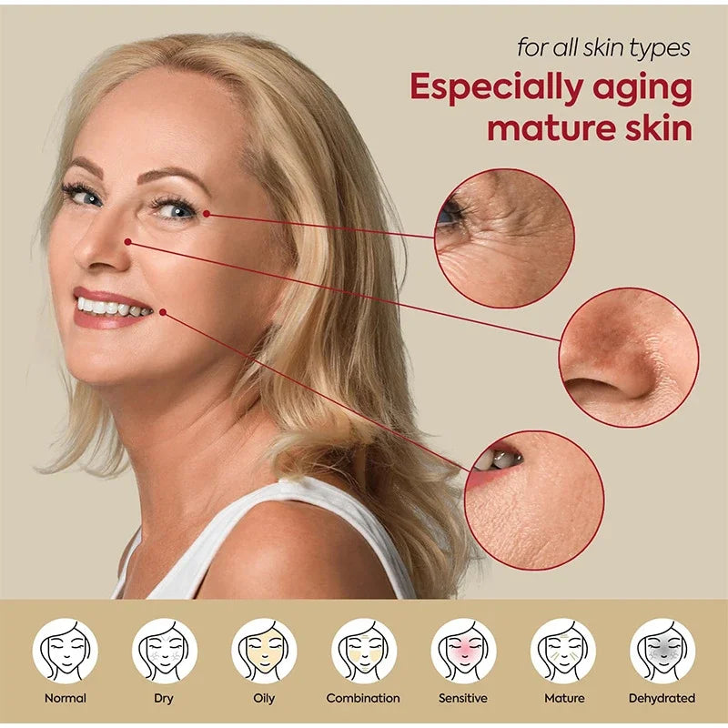 Korean 1988 Retinol Face Care Serum,Black Ginseng Niacinamide Vitamin C Moisturizing Firming Ampoule,Anti Aging Wrinkle Skincare