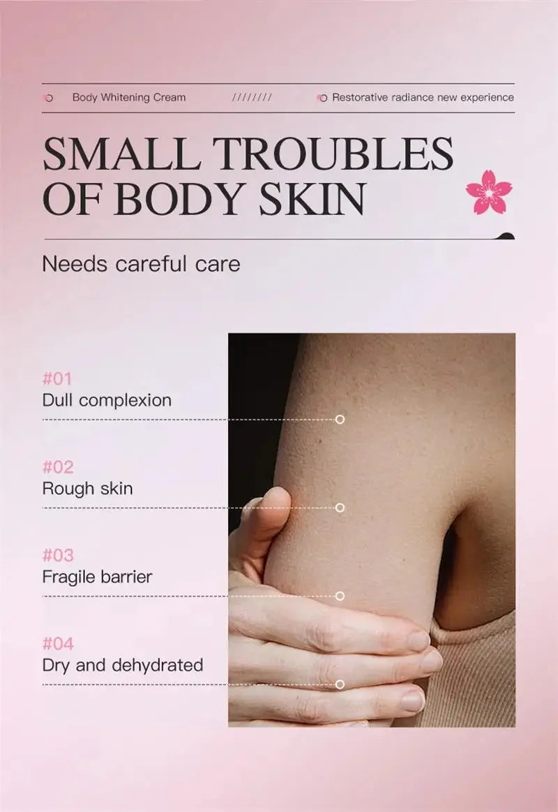 Body Whitening Bleach Cream Brighten Underarm Elbow Knees Joint Removal Intimate Parts Dark Spots Melanin Snow Bleach Cream