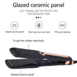 Tinsol 2-in-1 Hair Straightener Curling Iron Ceramic Plate Negative Ion Wide Plate Temperature Adjustable Hair Straightener