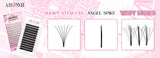 ABONNIE Premade Volume Fans Short Stem 3d/4d/5d/6d Russian  Eyelash Extension Mink Eyelash Extension All Size Lashes Tray