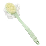 2-in-1 Double-sided Long Handle Shower Brush Exfoliating Soft Bristle Shower Tools Body Clean Shower Brush Gentle Cleaning Tools