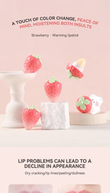 Shiji Strawberry Temperature-Changing Lip Balm — Intense Hydration, Protects and Softens Lips, Perfect for Students