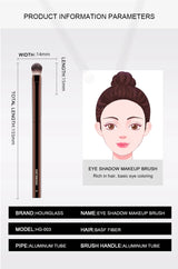 Hourglass Makeup Brush -No.3 All Over Shadow Brush Soft and Skin-friendly Fiber Hair Fashion Design Single Eye Brush