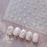 Adhesive stickers with European and American style cross snake black and white wave dot hot silver line letter nail stickers