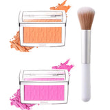 Hot Matte Embossed Blush Palette Rosy Blusher Facial Blush Powder High Pigmented Pink Coral Rouged For Cheeks Smooth Cosmetics