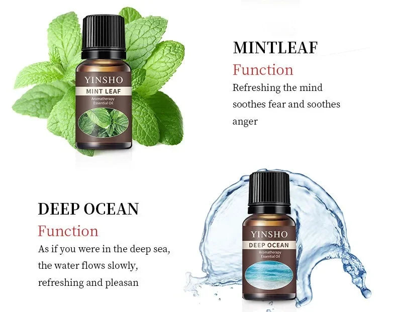 13 Flavors 10ml Essential Oils For Aroma Diffuser Air Humidifier Home Water-soluble DIY Versatile Deodorizing Spray Refresher