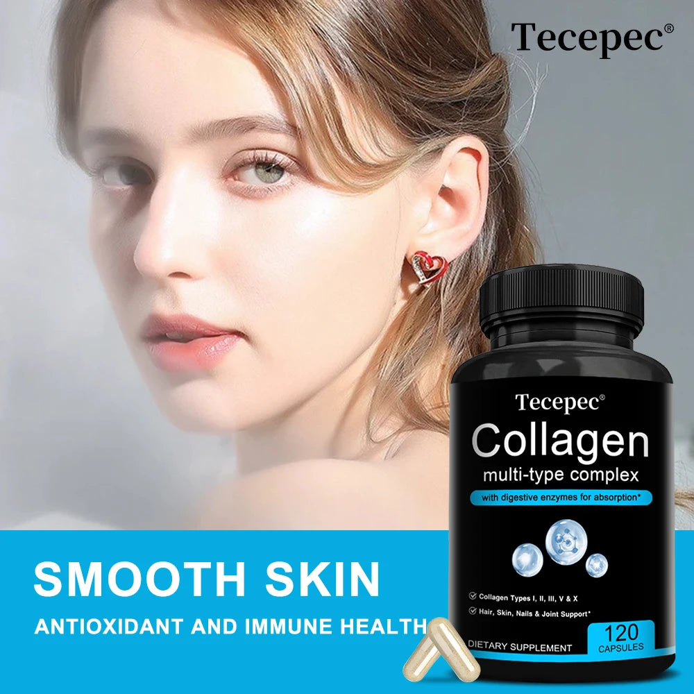 TECEPEC Composite Collagen Supplement-Supports Bone and Joint Health,Anti-aging,Promotes Flexible Movement,Nail and Skin Health