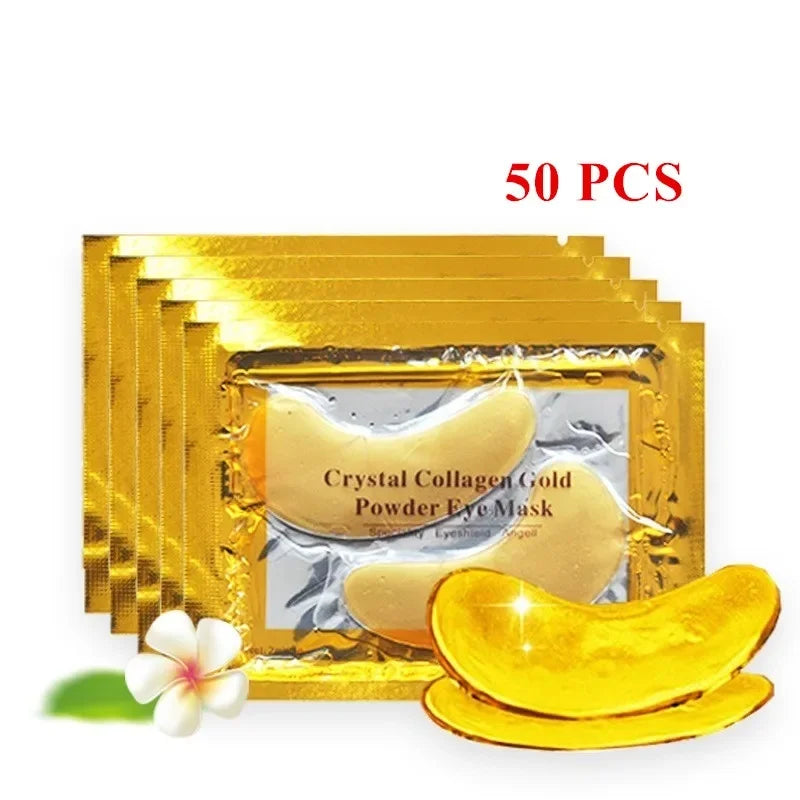 50/60/80/100 Pcs Crystal Collagen Gold Eye Mask Anti Dark Circles Beauty Patches For Eye Skin Care Korean Cosmetics