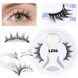 1/2 Pair Reusable Magnetic Eyelashes Tweezers Set Faux Mink Lashes Handmade 3D Natural False Eyelashes and Magnetic Tweezers Set