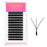 TDANCE 3D 4D 5D 6D Premade Fans Eyelash Extension W Style Faux Mink Natural Soft Bloom Lash Automatic Flowering Volume Eyelashes