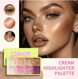 Eyebrow Cream Blush Curve Case Cream Cosmetics Highlighter Palette Matte Shimmer Finishes Shadow Tones Long-Lasting Cosmetics