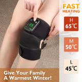 Rechargeable Knee Massager 3 Gear Vibration Massage Adjustable Shoulder Brace Electric Heating Pads Leg Knee Warmer