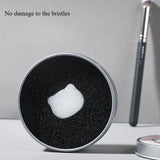 1 Piece Makeup Brush Cleaner Sponges Cosmetic Brush Drying Wash Eyeshadow Color Removal Portable Cleaning Case