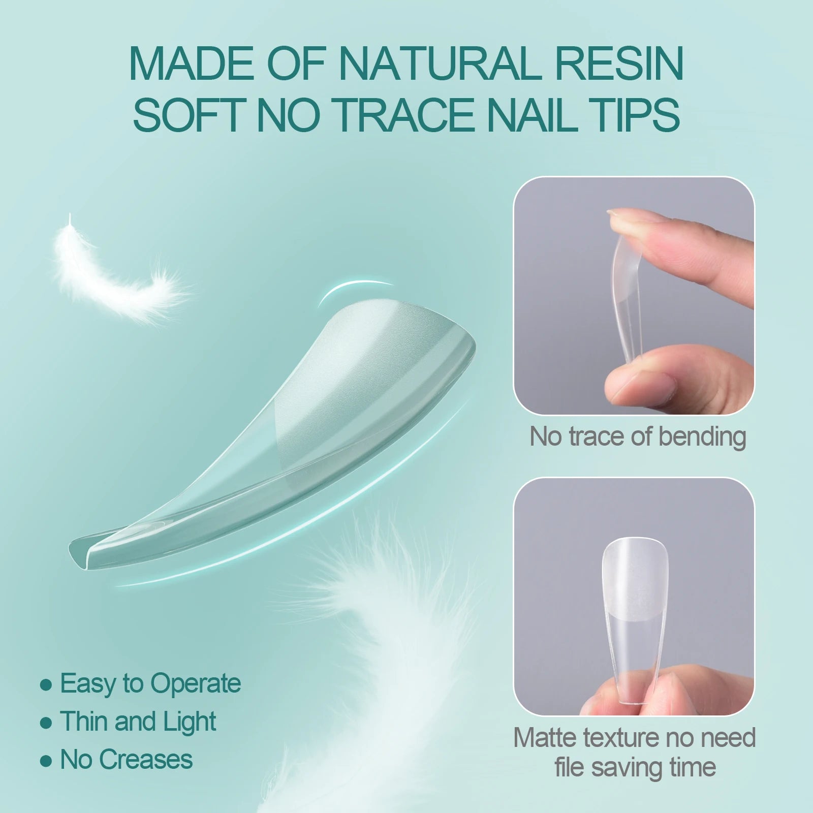 Nailpop Soft Gel Tips For Nails Acrylic Material Half Almond Artificial Nail Capsule Accessories Tool Art Salon 120pcs/box
