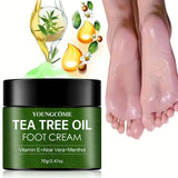 Tea Tree Foot Cream for Heel Dry Skin Care Exfoliate Dead Skin Soften Hydrate Moisturize Smooth Rough Skin Daily Foot Care Lotio