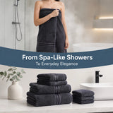 8 Piece Luxury Towel Set – Majestic Plush, Super Absorbent & Quicker-to-Dry, Thick 100% Ring Spun Cotton Towels for Bathroom, Spa & Hotel – 2 Bath, 2 Hand, 4 Washcloths