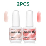 Nailpop 7 IN 1 Nail Glue Gel 15ml Gellack UV Nails Builder Gel Apex & Extension Soak off Base Gel Top Coat  HEMA FREE