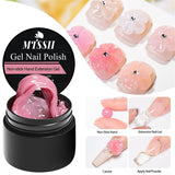Clear Non-Stick Hand Extension Gel Nail Polish 3D Shaping/Sculpting/Carving UV/LED Gel Milky Jelly Hard Gel Nail Supplies DIY