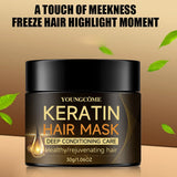 Keratin Hair Mask Moisturizer Conditioner Soft Smooth Frizz Damaged Hair Care Repair Damaged Hair Restore Shine Hair Mask