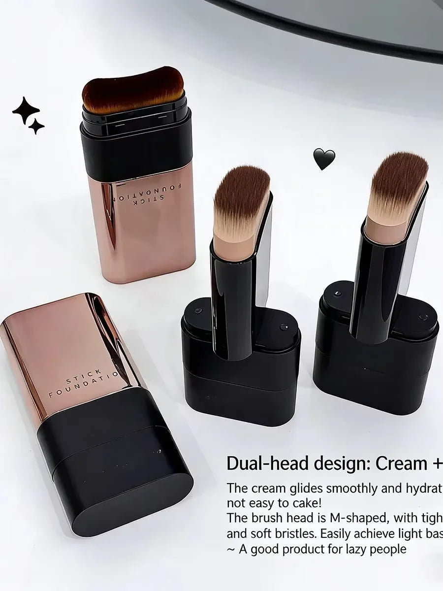 Eraser Foundation Rod Products, Velvet Moisturizing Light Concealer Liquid Foundation, Double Head Foundation Make-up With Brush